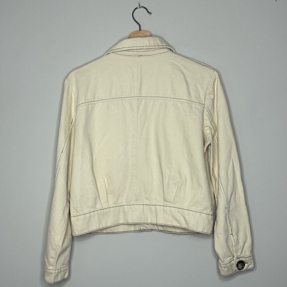 EUC | Free People | Button Denim Jacket | Cream | Size XS - Picture 3 of 14